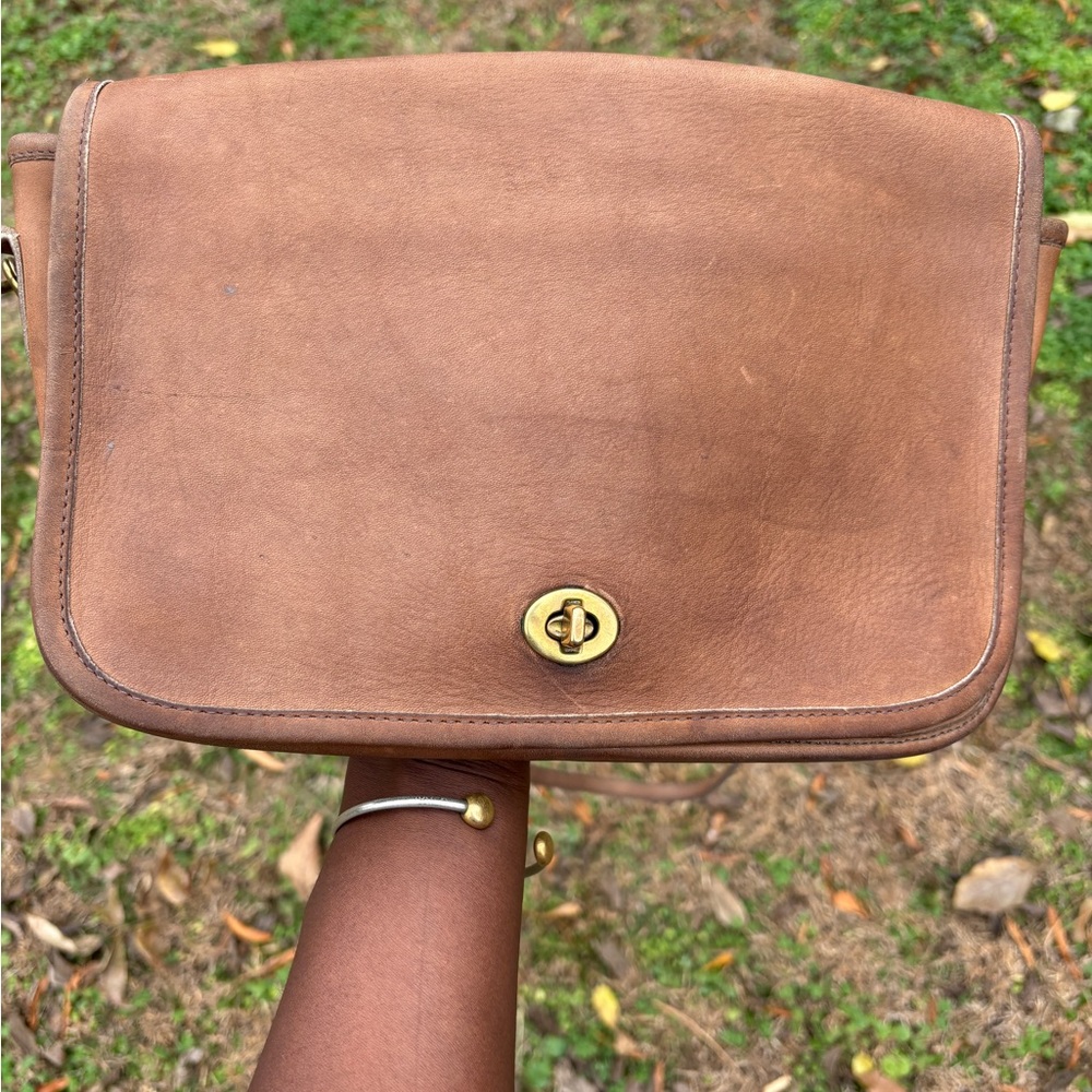 Vintage Coach Made in NYC Convertible Clutch Shoulder Bag Tabac